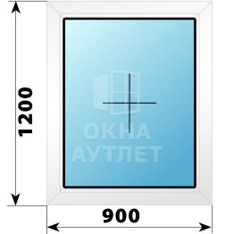 Глухое пластиковое окно 900×1200 ОА-39154