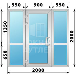 Холодная алюминиевая входная группа 2000×2000 №2 ОА-63832