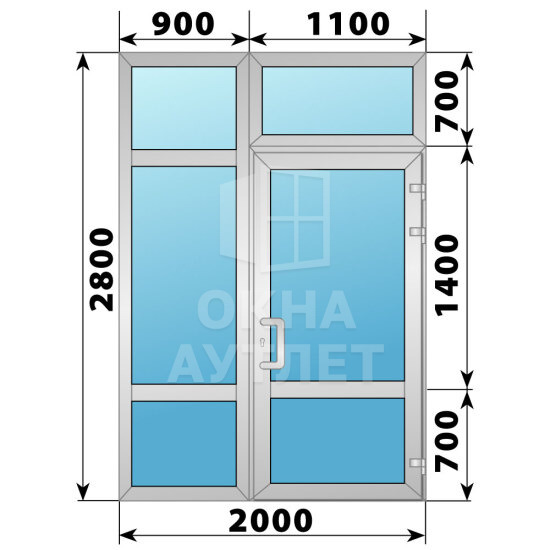 Холодная алюминиевая входная группа 2000×2800 ОА-64477
