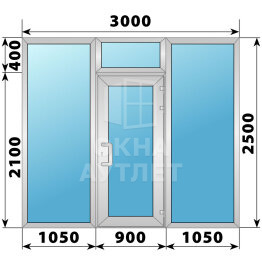 Холодная алюминиевая входная группа 3000×2500 ОА-64093