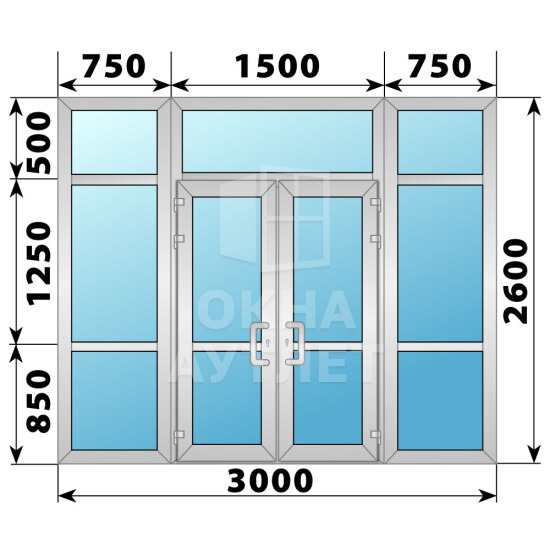 Холодная алюминиевая входная группа 3000×2600 ОА-65524