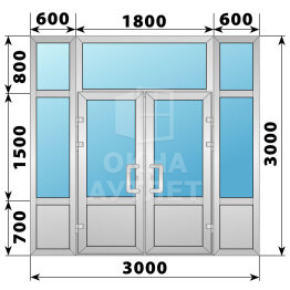 Холодная алюминиевая входная группа 3000×3000 №2 ОА-63811