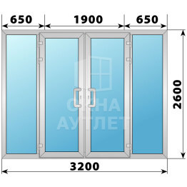 Холодная алюминиевая входная группа 3200×2600 ОА-64069