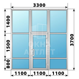 Холодная алюминиевая входная группа 3300×3700 ОА-65602