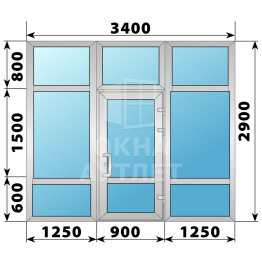 Холодная алюминиевая входная группа 3400×2900 ОА-64399