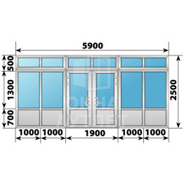 Холодная алюминиевая входная группа 5900×2500 ОА-65797