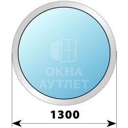 Круглое глухое алюминиевое окно D1300 ОА-51557