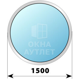 Круглое глухое алюминиевое окно D1500 ОА-51602