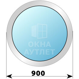 Круглое глухое деревянно-алюминиевое окно D900 ОА-50399