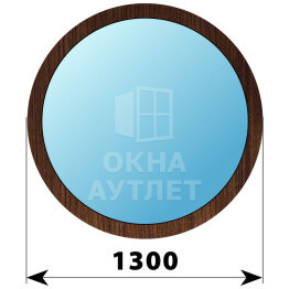 Круглое деревянное глухое окно из дуба D1300 ОА-43866