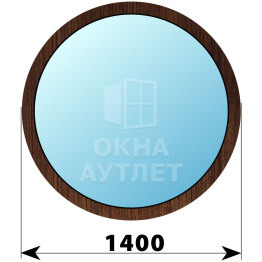 Круглое деревянное глухое окно из дуба D1400 ОА-48836