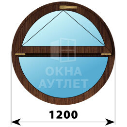 Круглое деревянное откидное окно из дуба D1200 ОА-49085