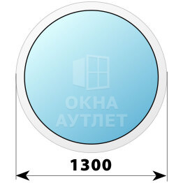 Круглое пластиковое глухое окно D1300 ОА-38341