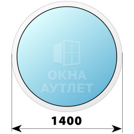 Круглое пластиковое глухое окно D1400 ОА-40507