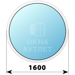 Круглое пластиковое глухое окно D1600 ОА-40654