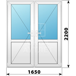 Пластиковая межкомнатная дверь 1650×2200 №5 ОА-33102