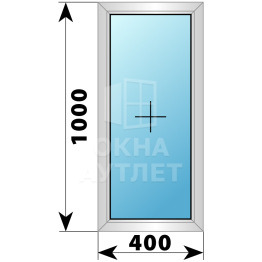 Одностворчатое дерево-алюминиевое окно 400×1000 Г ОА-34853