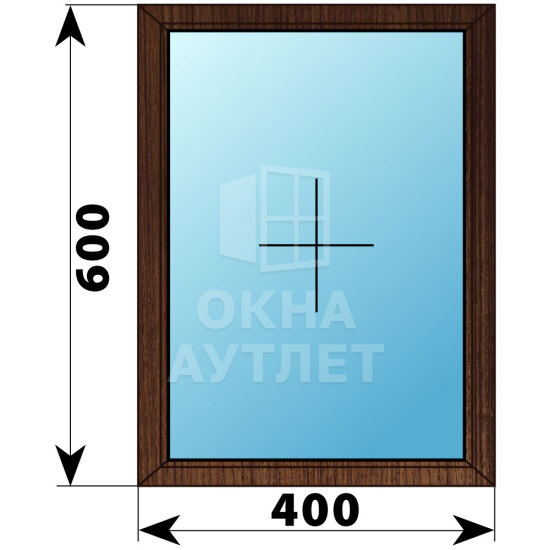 Одностворчатое окно из дуба 400×600 Г ОА-34622