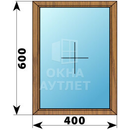 Одностворчатое окно из лиственницы 400×600 Г ОА-34586