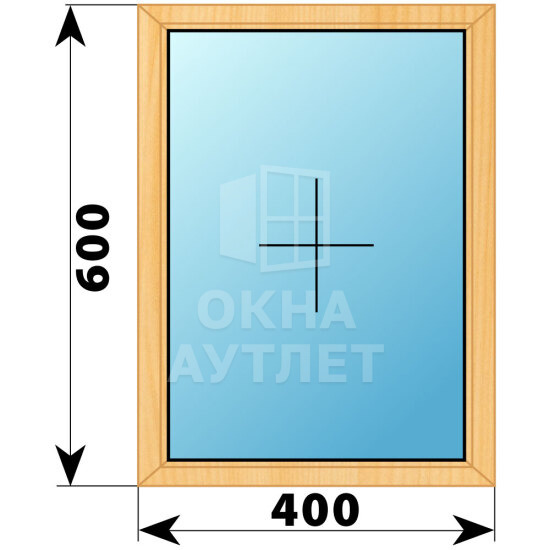 Одностворчатое окно из сосны 400×600 Г ОА-34565