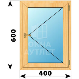 Одностворчатое окно из сосны 400×600 П ОА-34610