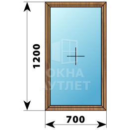 Одностворчатое окно из лиственницы 700×1200 Г ОА-34868
