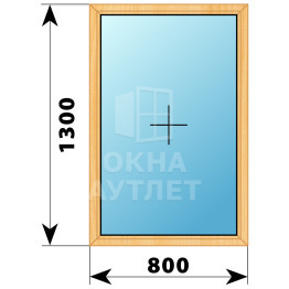 Одностворчатое окно из сосны 800×1300 Г ОА-34793