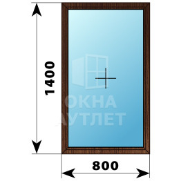 Одностворчатое окно из дуба 800×1400 Г ОА-35489