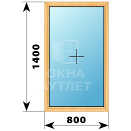 Одностворчатое окно из сосны 800×1400 Г ОА-34829