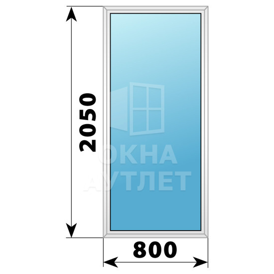 Алюминиевое окно 800×2050 №15 ОА-33828