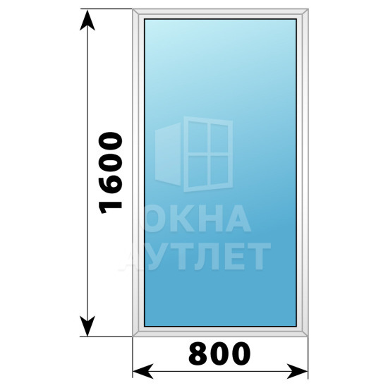 Алюминиевое окно 800×1600 №17 ОА-33849