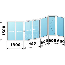 Холодное алюминиевое раздвижное остекление 1500×4000 ОА-33369
