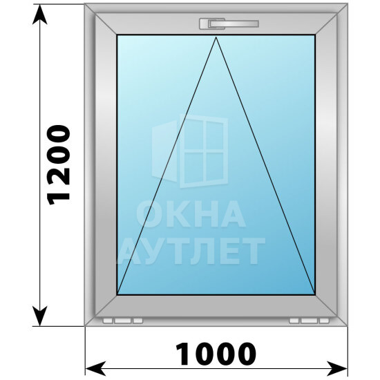 Откидное алюминиевое окно 1000×1200 ОА-54430