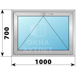Откидное алюминиевое окно 1000×700 ОА-54154