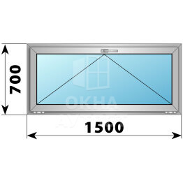 Откидное алюминиевое окно 1500×700 ОА-54496