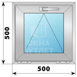 Откидное алюминиевое окно 500×500 ОА-53899