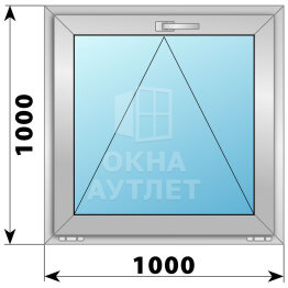 Откидное деревянно-алюминиевое окно 1000×1000 ОА-45384