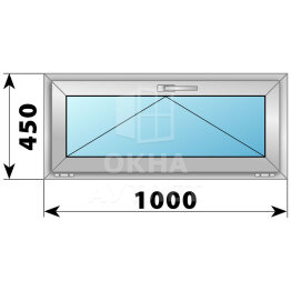 Откидное деревянно-алюминиевое окно 1000×450 ОА-43899