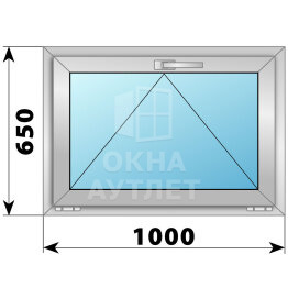 Откидное деревянно-алюминиевое окно 1000×650 ОА-49169