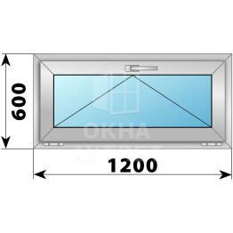 Откидное деревянно-алюминиевое окно 1200×600 ОА-49205