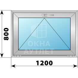 Откидное деревянно-алюминиевое окно 1200×800 ОА-45333