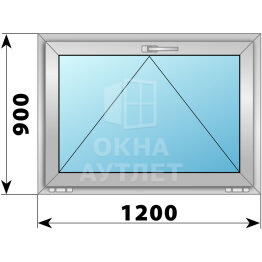 Откидное деревянно-алюминиевое окно 1200×900 ОА-49475