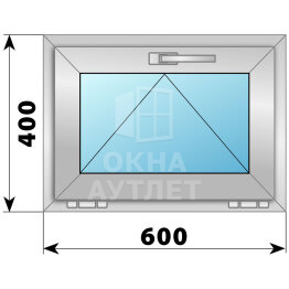 Откидное деревянно-алюминиевое окно 600×400 ОА-44106
