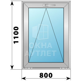 Откидное деревянно-алюминиевое окно 800×1100 ОА-49313