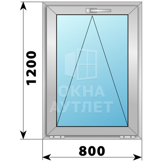 Откидное деревянно-алюминиевое окно 800×1200 ОА-45339