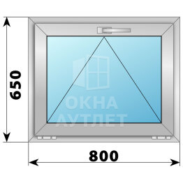 Откидное деревянно-алюминиевое окно 800×650 ОА-44526
