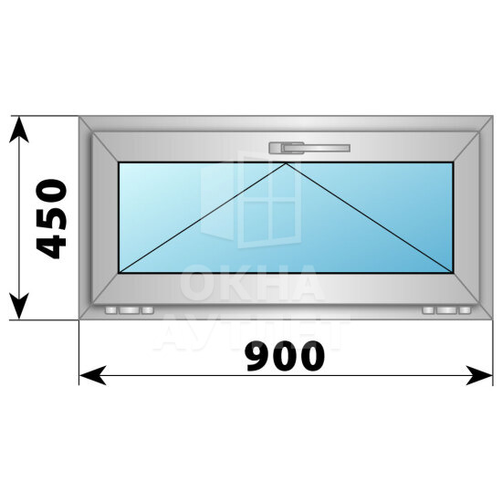 Откидное деревянно-алюминиевое окно 900×450 ОА-44361