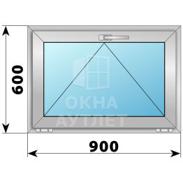 Откидное деревянно-алюминиевое окно 900×600 ОА-44580