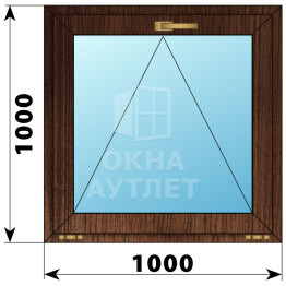Откидное окно из дуба 1000×1000 ОА-45777