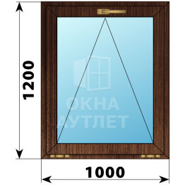 Откидное окно из дуба 1000×1200 ОА-49847